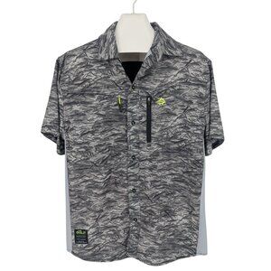 Performance Fishing Button Up Shirt Outdoor Utility Techwear Gorpcore Men Size L